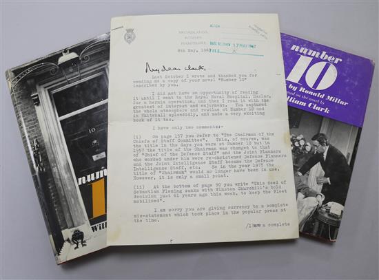 William Clark book no.10 and The Play by Ronald Miller based on the novel and a letter signed by Mountbatten of Burma 1967
